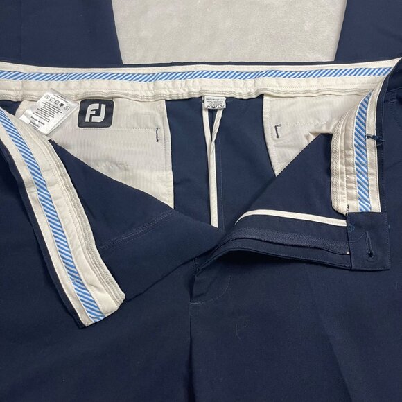 FootJoy Golf Pants Men's Size 42 X 32 Navy Straight Leg Pockets Business Casual - Picture 8 of 12